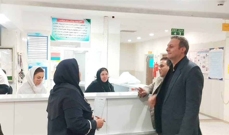بازدید سرزده رئیس دانشکده علوم پزشکی سیرجان از اورژانس بیمارستان ثامن‌الحجج (ع)