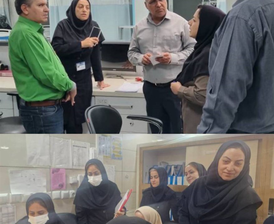 بازدید و نظارت تخصصی بر فرایندهای درمانی و مراقبتی در بیمارستان دکتر غرضی
