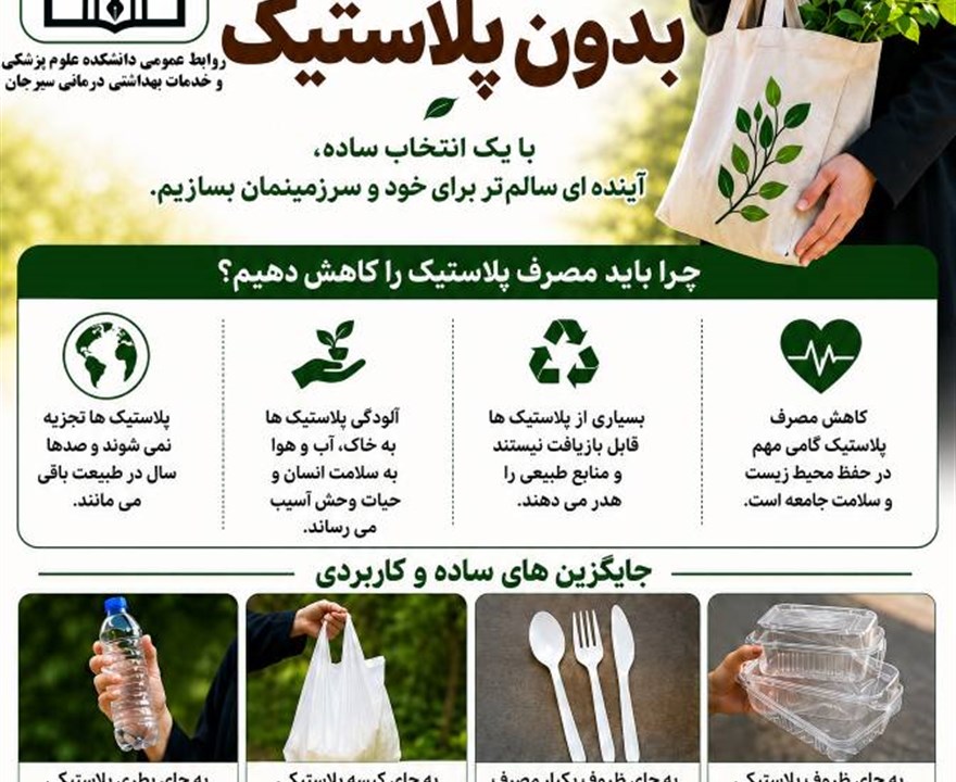 پلاستیک را کنار بگذارید؛ برای سلامتی خود و آینده‌ی فرزندانمان.